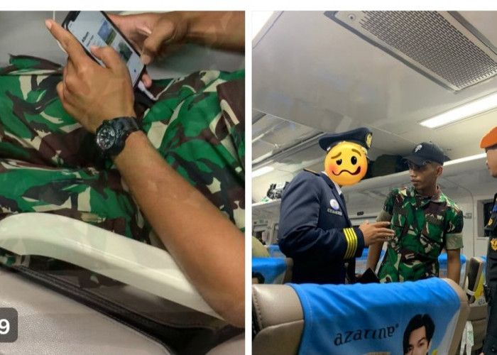 Viral, Oknum TNI Kepergok Diam-diam Foto Penumpang Wanita di Kereta, Tindakannya Dikecam