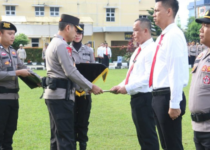 Kasat Reskrim OKU Terima Pin Emas Kapolda Sumsel