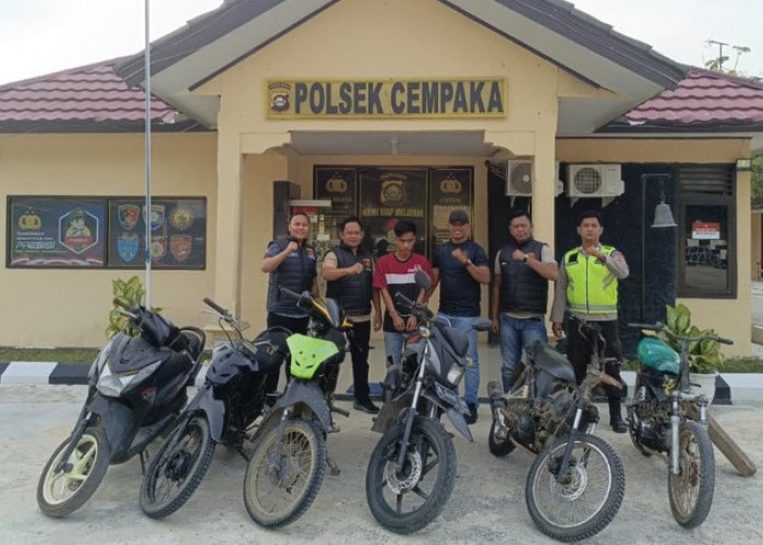 Polsek Cempaka Bongkar Sindikat Curanmor, Enam Motor Berhasil Diamankan