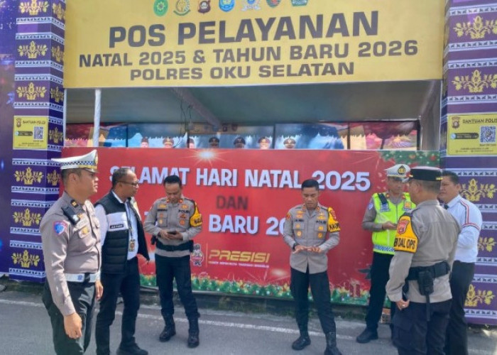 Pastikan Keamanan Nataru 2025, Kapolres OKU Selatan Lakukan Pengecekan Pos Pelayanan