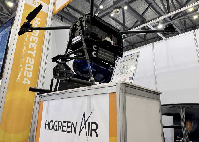 Hogreen Air Unjuk Drone Hidrogen Pertama di Dunia di Konferensi H2 MEET di Seoul