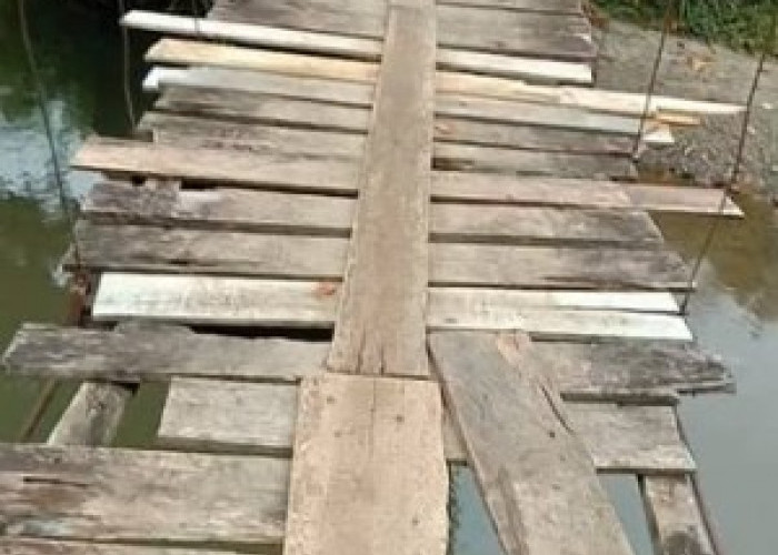 Jembatan Alami Rusak Parah Tak Layak Dilintasi