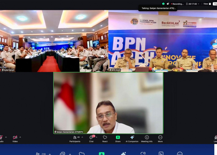 Buka Rakerda Kanwil BPN Provinsi Aceh, Sekjen ATR/BPN Ingatkan Capaian Kinerja Tak Sekadar Angka