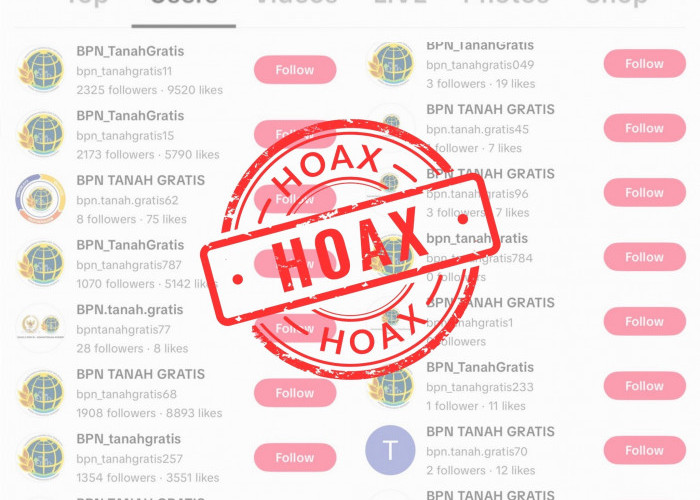 Hoaks “BPN Tanah Gratis” Beredar di TikTok