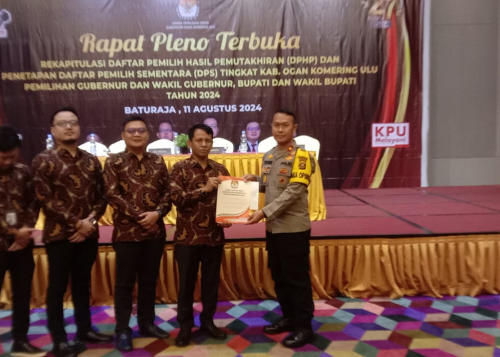 KPU Gelar Rapat Pleno Rekapitulasi DPS Pilkada OKU 2024