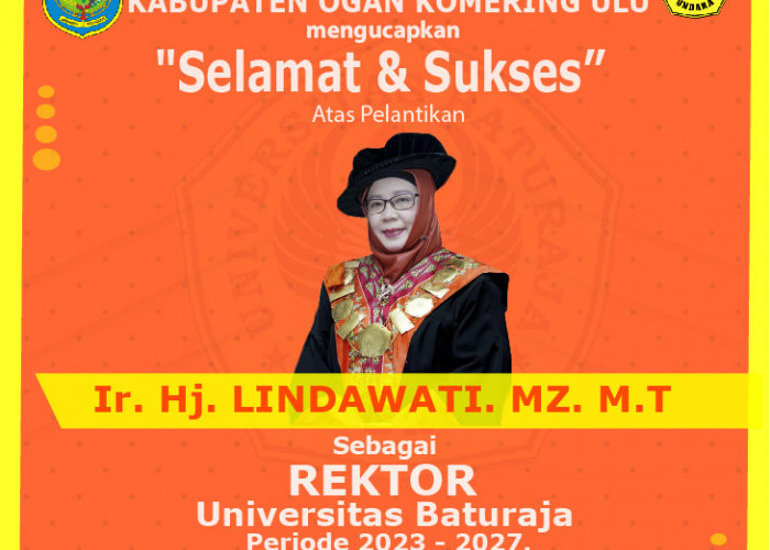 Dinas Kesehatan OKU: Selamat dan Sukses  dilantiknya Ir Hj Lindawati MZ MT Sebagai Rektor Universitas Baturaja