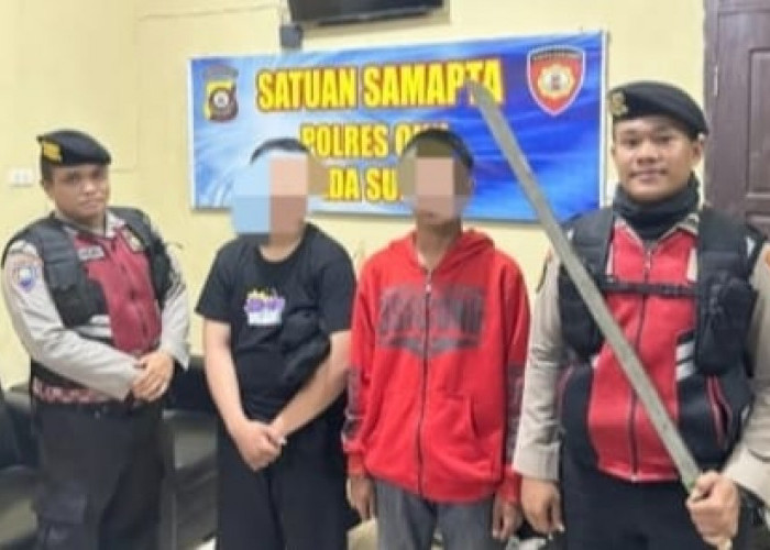 Dua Pelajar di OKU Diamankan Bawa Pedang Diduga Hendak Tawuran