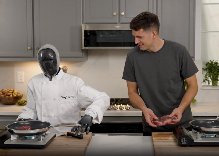 Chef Nick DiGiovanni dan NEO Beta, Robot Canggih yang Pamer Kemampuan Masak di Dapur