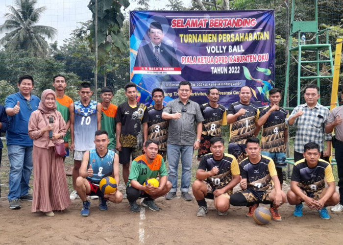 Perebutan Piala Ketua DPRD OKU, 32 Tim Ikuti Turnamen Persahabatan Volly Ball