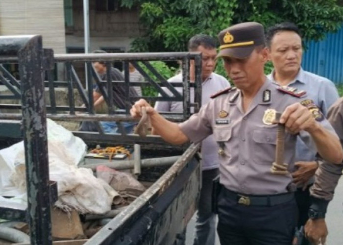 “Rayap Besi” Rel PT KAI di OKU Diciduk Polisi