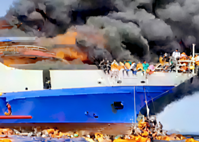Kronologi Kebakaran KM Barcelona V Rute Talaud–Manado