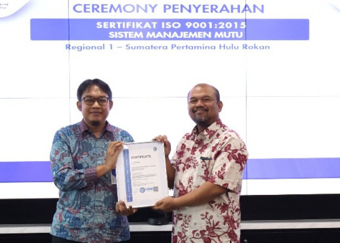 PHR Regional 1 Sumatra Raih Sertifikat ISO 9001:2015