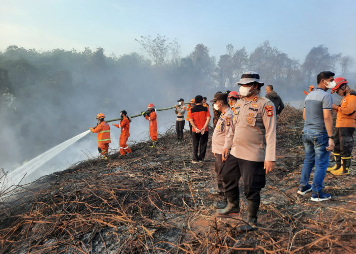 Kebakaran Lahan di TPAS OKU Selama Enam Hari Api Tak kunjung Padam