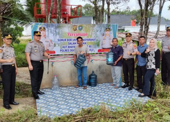 Polres OKU Bangun Sumur Bor Jadi Harapan Baru Hadapi Kemarau Panjang