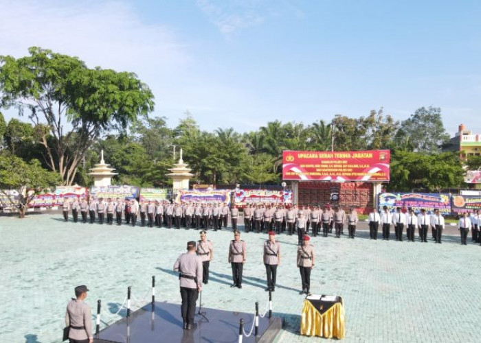 Kapolres OKU Pimpin Sertijab Kabag Log dan Kasat Reskrim, Ini Pergantiannya