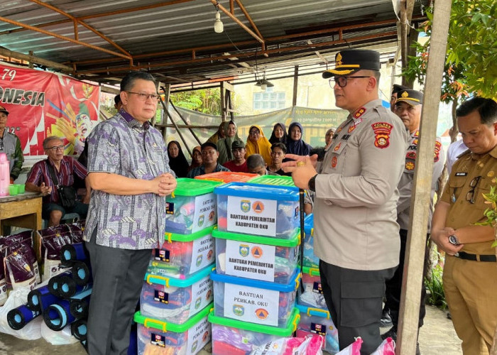Pemkab OKU Bantu Sembako Ke Warga Terdampak Banjir, Drainase Jadi Fokus Penanganan