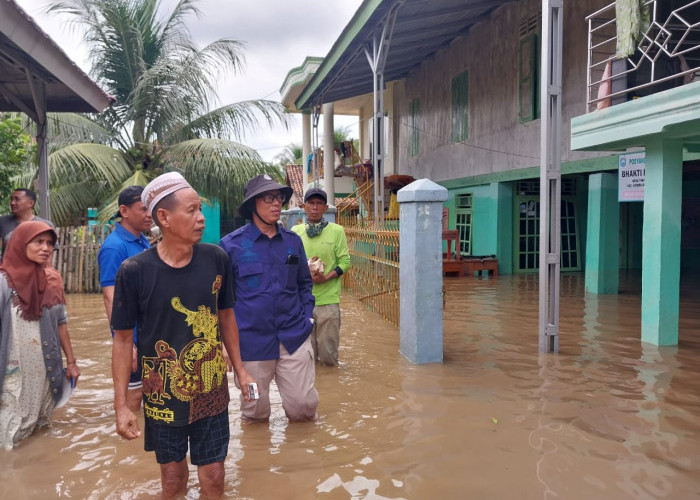 Turun Langsung ke Lokasi Banjir, Ini yang Dilakukan Pj Bupati OKU Teddy Meilwansyah