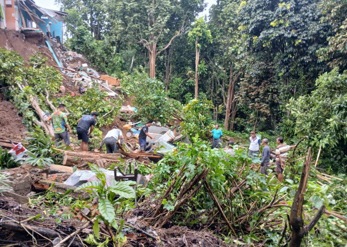 2 Rumah Diterjang Longsor, BPBD OKU Keluarkan Imbauan