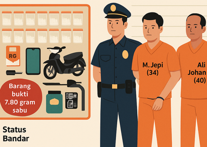 Polres OKU Bongkar Kasus Narkoba Dua Orang Diduga Bandar Sabu Ditangkap