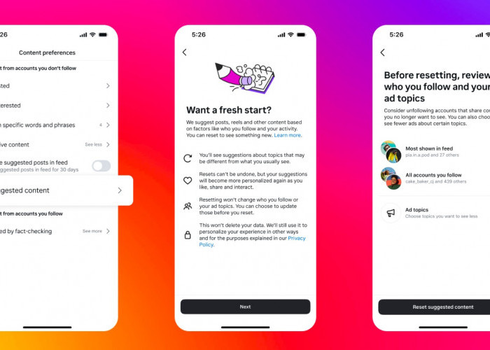 Instagram Coba Fitur Baru Buat Reset Rekomendasi Konten, Bikin Feed Makin Sesuai Minat