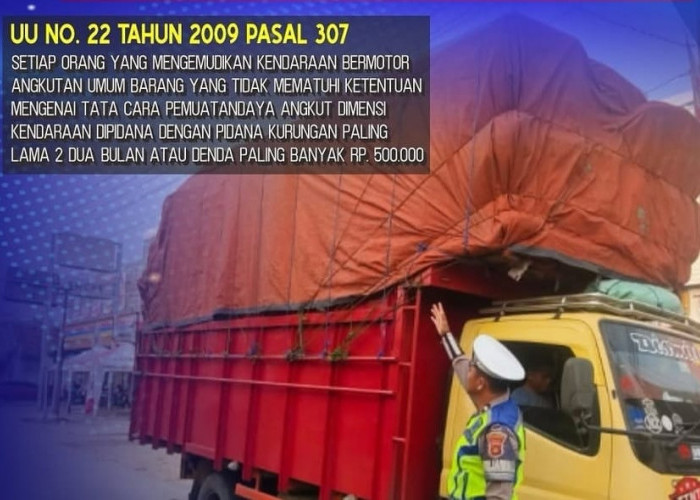 Satlantas Polres OKU Tegur Perusahaan Angkut Barang yang ODOL