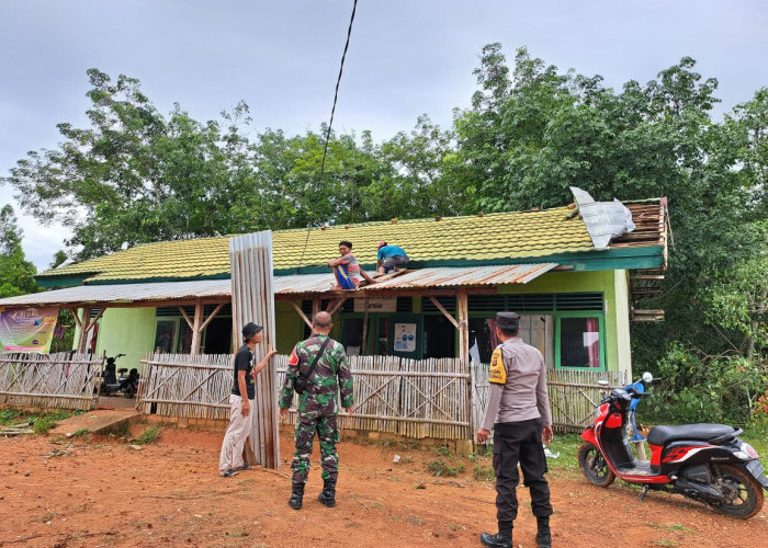 BPBD OKU Bersihkan Material Pohon Tumbang Akibat Puting Beliung