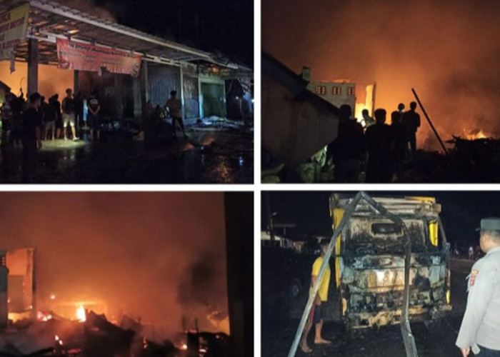 Kebakaran di Ogan Ilir, 4 Rumah dan 1 Truk Terbakar