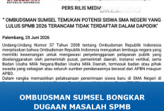 Ombudsman Sumsel Bongkar Dugaan Masalah SPMB, Ratusan Siswa SMA Terancam Tak Punya Dapodik