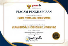 Bukti Pelayanan Publik yang Bersih dan Akuntabel, Kantah Kota Denpasar Raih Predikat WBBM