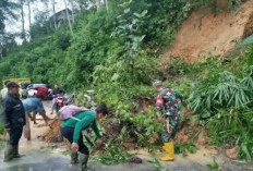 Longsor Kembali Terjadi di Liku Jagok OKU Selatan, Jalan Licin dan Berbahaya