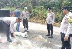 Cegah Kecelakaan, Polisi Turun Langsung Tambal Jalan Berlubang